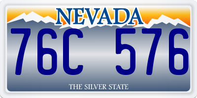 NV license plate 76C576