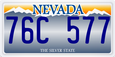NV license plate 76C577