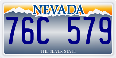 NV license plate 76C579