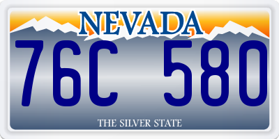 NV license plate 76C580