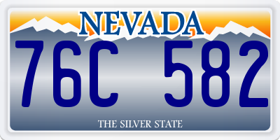 NV license plate 76C582