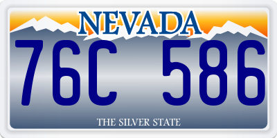 NV license plate 76C586