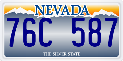 NV license plate 76C587