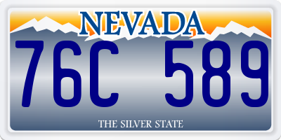 NV license plate 76C589