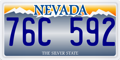 NV license plate 76C592