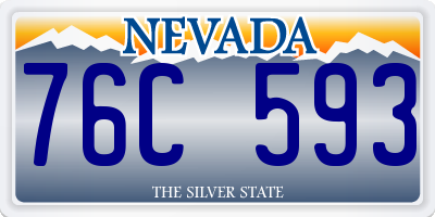 NV license plate 76C593