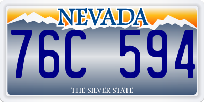 NV license plate 76C594