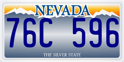 NV license plate 76C596