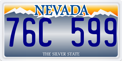 NV license plate 76C599