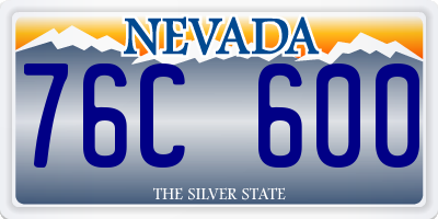 NV license plate 76C600