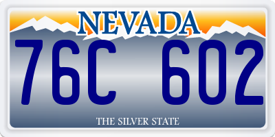 NV license plate 76C602