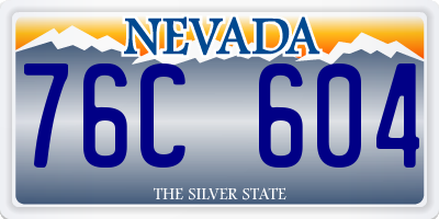 NV license plate 76C604