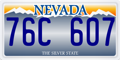 NV license plate 76C607