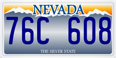 NV license plate 76C608