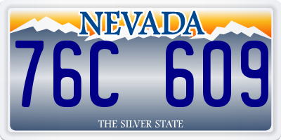 NV license plate 76C609