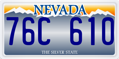 NV license plate 76C610