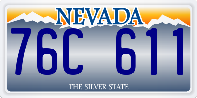 NV license plate 76C611