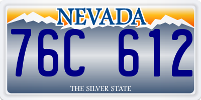 NV license plate 76C612