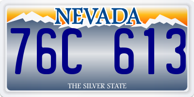 NV license plate 76C613