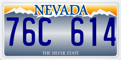 NV license plate 76C614