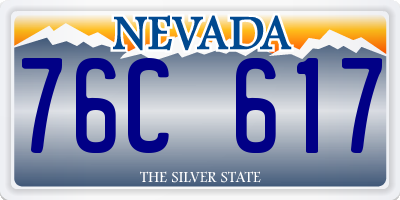 NV license plate 76C617