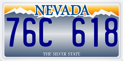 NV license plate 76C618