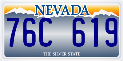 NV license plate 76C619