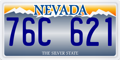 NV license plate 76C621