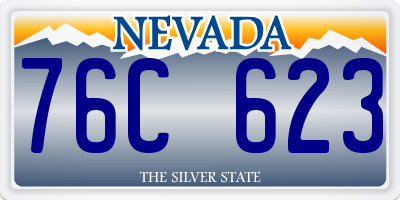 NV license plate 76C623