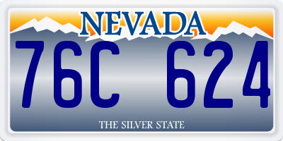 NV license plate 76C624