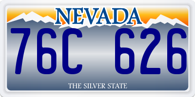 NV license plate 76C626