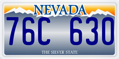 NV license plate 76C630