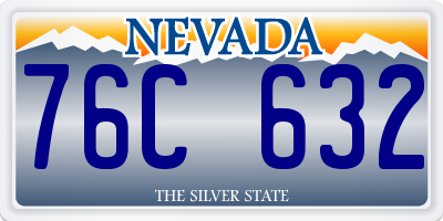 NV license plate 76C632