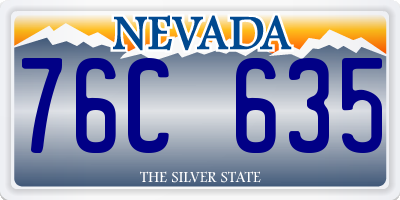 NV license plate 76C635