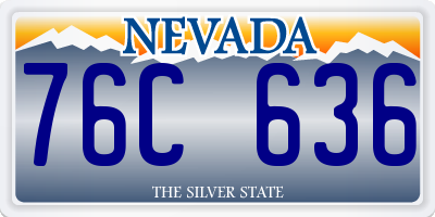 NV license plate 76C636