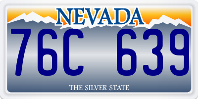 NV license plate 76C639