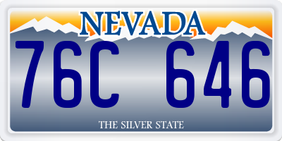 NV license plate 76C646