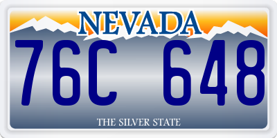 NV license plate 76C648