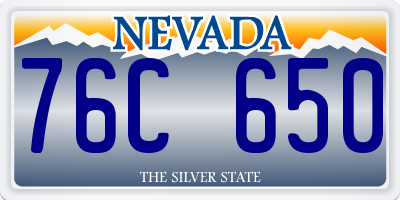 NV license plate 76C650