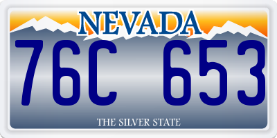 NV license plate 76C653