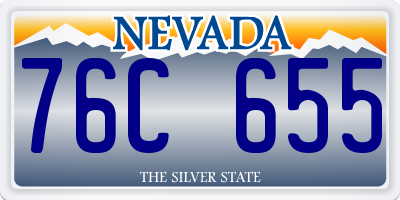 NV license plate 76C655