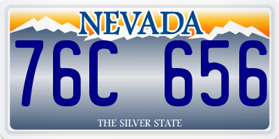 NV license plate 76C656