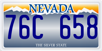 NV license plate 76C658