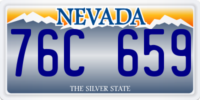 NV license plate 76C659