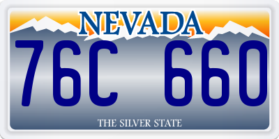 NV license plate 76C660