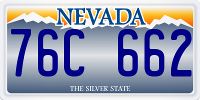 NV license plate 76C662