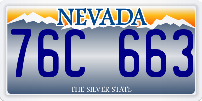 NV license plate 76C663