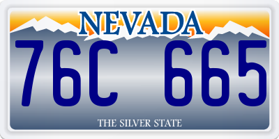 NV license plate 76C665