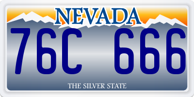 NV license plate 76C666