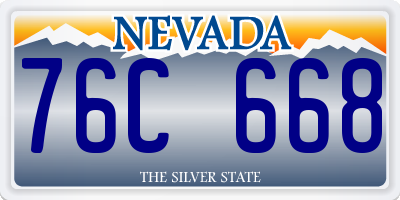 NV license plate 76C668